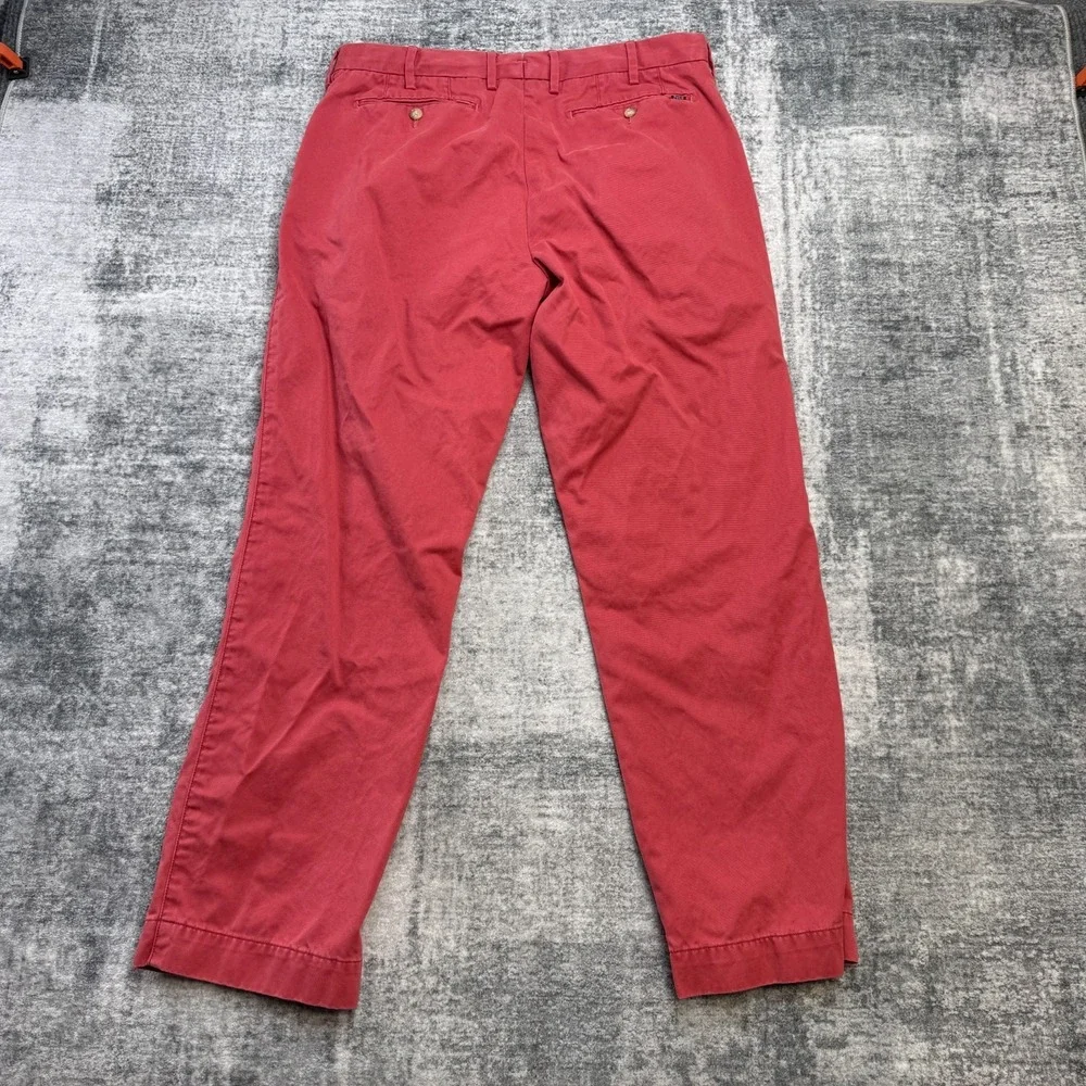 Polo Ralph Lauren Chino Pants Mens 34x30 Salmon Red Classic Pima Cotton Preppy